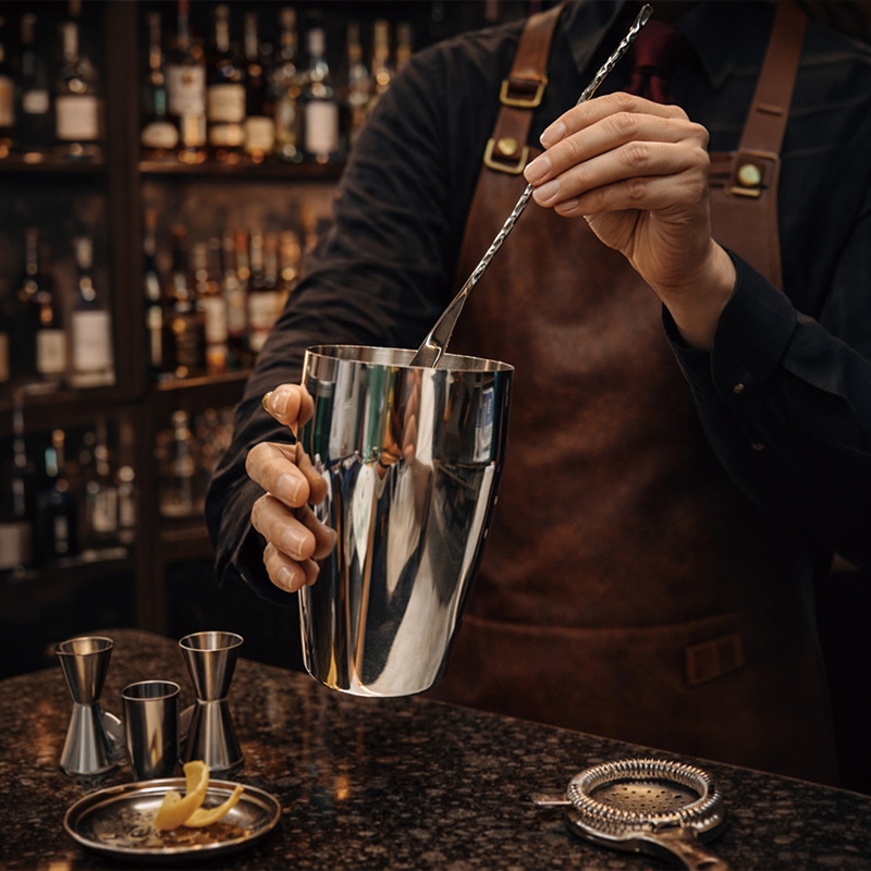 [巴果果]不鏽鋼糖漿 滴匙葉型勺頭 雞尾酒裝飾匙 SPCB-02, , large