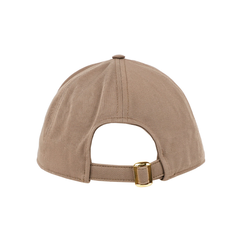 CELINE Triomphe 經典凱旋標誌棉質棒球帽(米灰色) M, , large