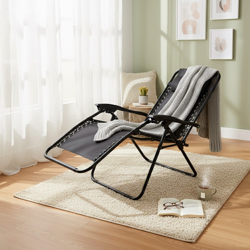 【AOTTO】無段式高承重透氣休閒躺椅(LC-001), , large