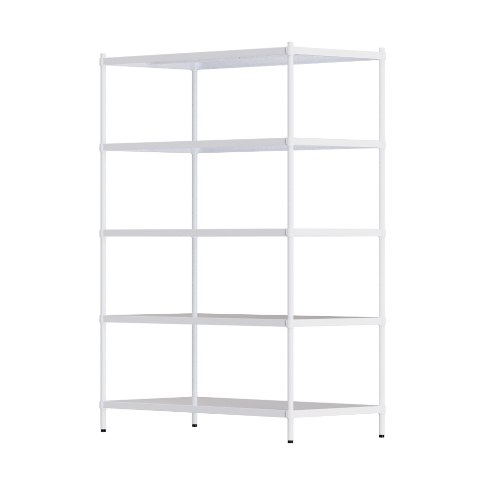 【Y HOUSE】120x60x150cm 5-layer hole-free iron plate storage rack rack iron rack - paint white, , large