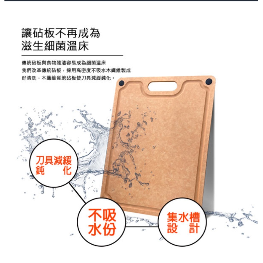 PERFECT 理想牌 晶品高密度不吸水木纖維砧板防霉抗菌砧板 大（32.5*44cm）-Leidea樂德兒, , large