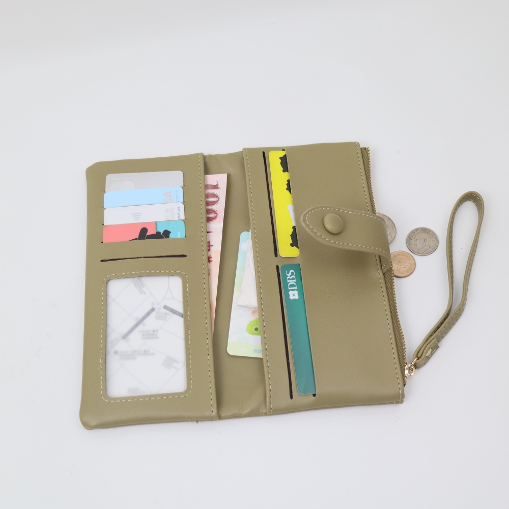 Soir&eacute;e  典雅對折長夾 多卡位收納 人氣女用皮夾 女夾鈔票卡片零錢收納包 女用長夾, , large