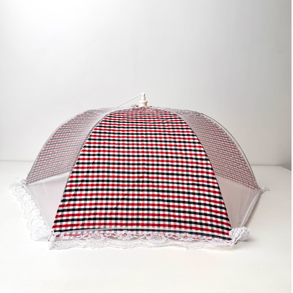 [承祥] 格子紋摺疊菜罩 CKD0075, , large