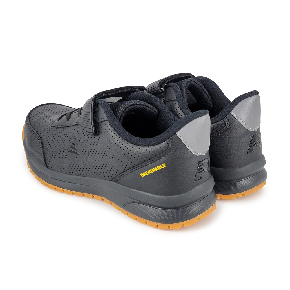 ROAD EASY MIT防潑水防護鞋 工作鞋 安全鞋 鋼頭鞋 台灣製造 寬楦 防穿刺 反光 透氣 散熱 耐油 防滑 黑, , large