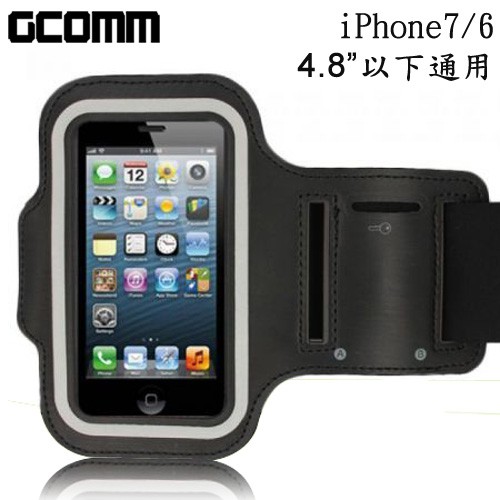 GCOMM SPORT iPhone 7/6S 4.7吋 以下通用 穿戴式運動臂帶腕帶保護套 黑色, , large