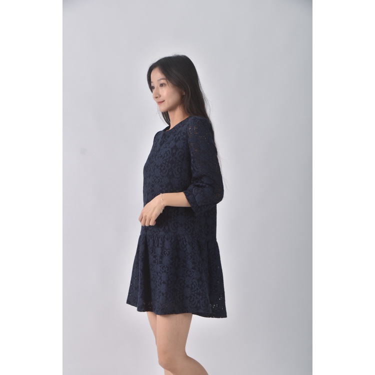 (S) d many質感圓領藍色洋裝二手衣, , large