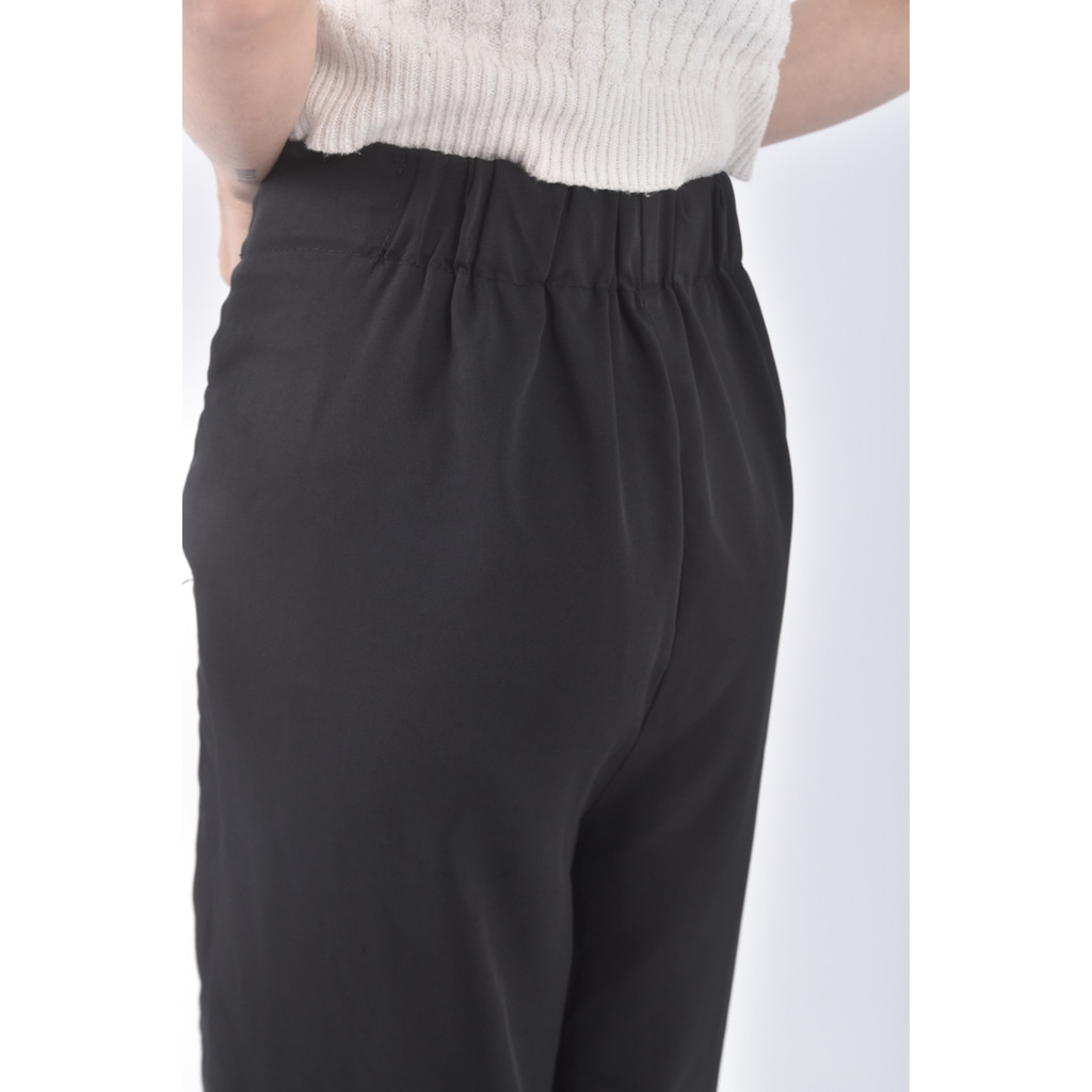 (XL) ob style高腰質感黑色長褲二手衣, , large
