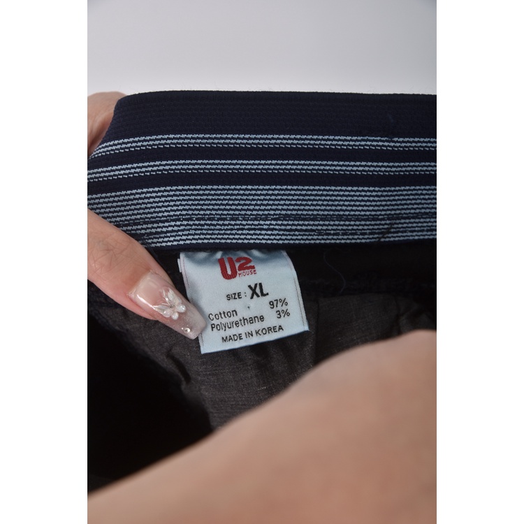 (XL) u2丹寧牛仔質感棉質藍色長褲二手衣, , large