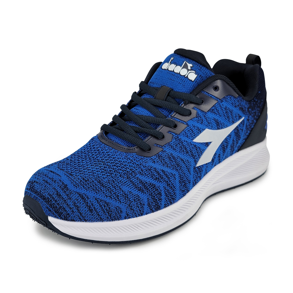 DIADORA迪亞多那 專業輕量慢跑男鞋 男運動鞋 反光 寬楦 透氣 編織 保護後跟 緩震 回彈 穩定 耐磨 防滑 藍, , large