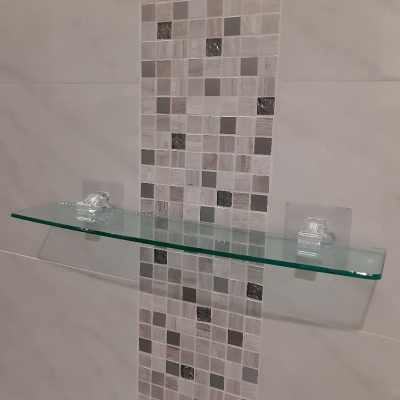 [Beargood sticker] Long Acrylic Wall Shelf, , large