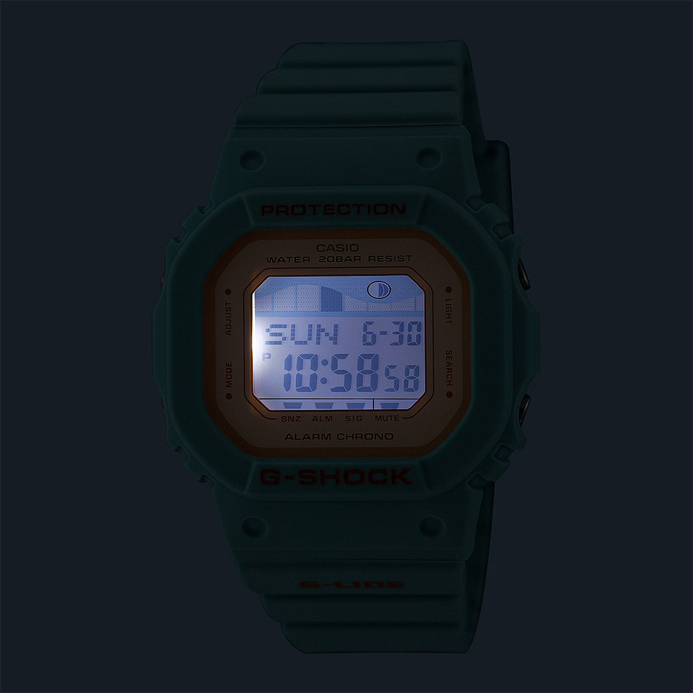 CASIO 卡西歐 G-SHOCK ITZY 禮志配戴款 G-LIDE 衝浪潮汐女錶手錶 GLX-S5600-3, , large