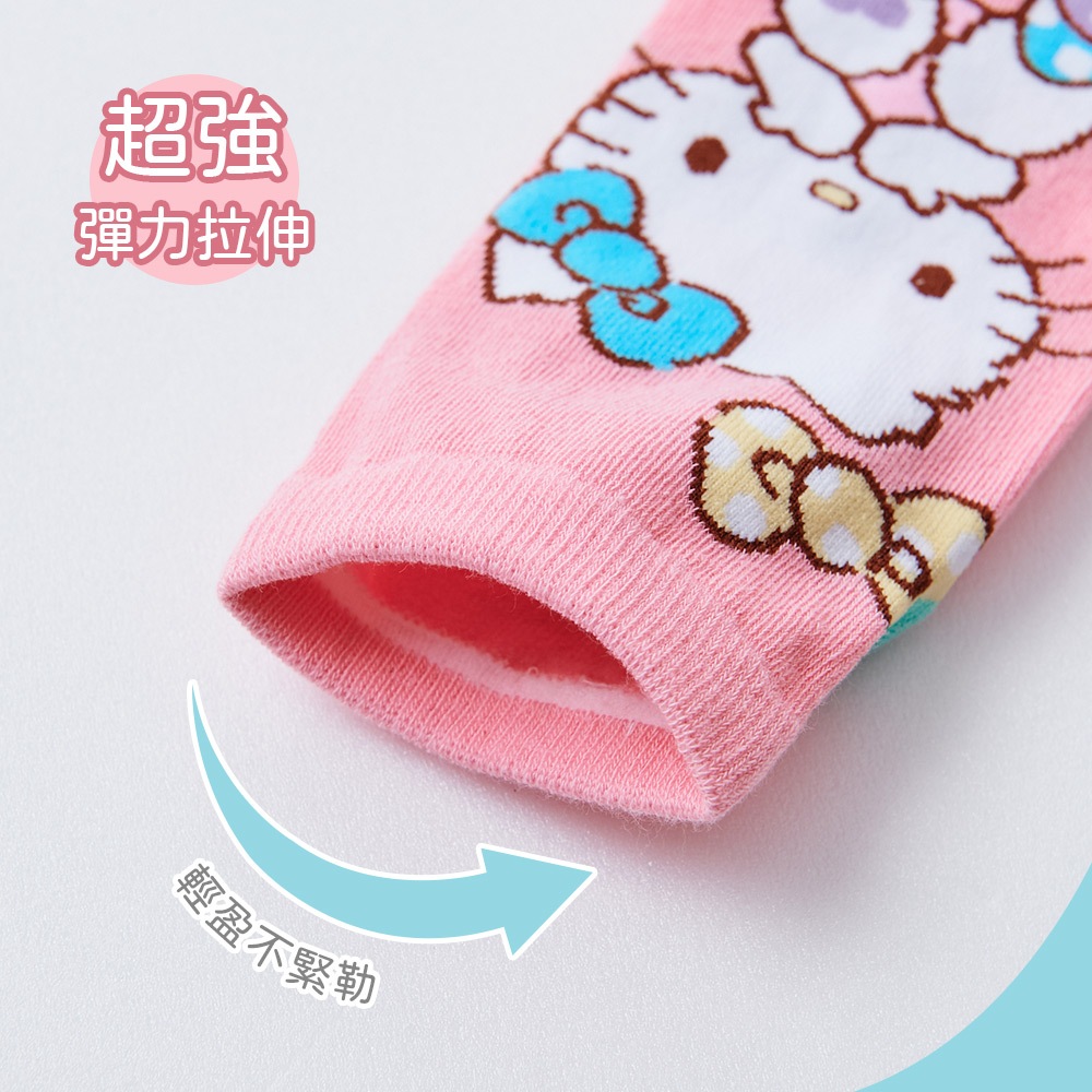 Sanrio 三麗鷗 KITTY 美樂蒂直版襪 兒童短襪 台灣製童襪 MM-A538 KT-A647 【旺達棉品】, , large