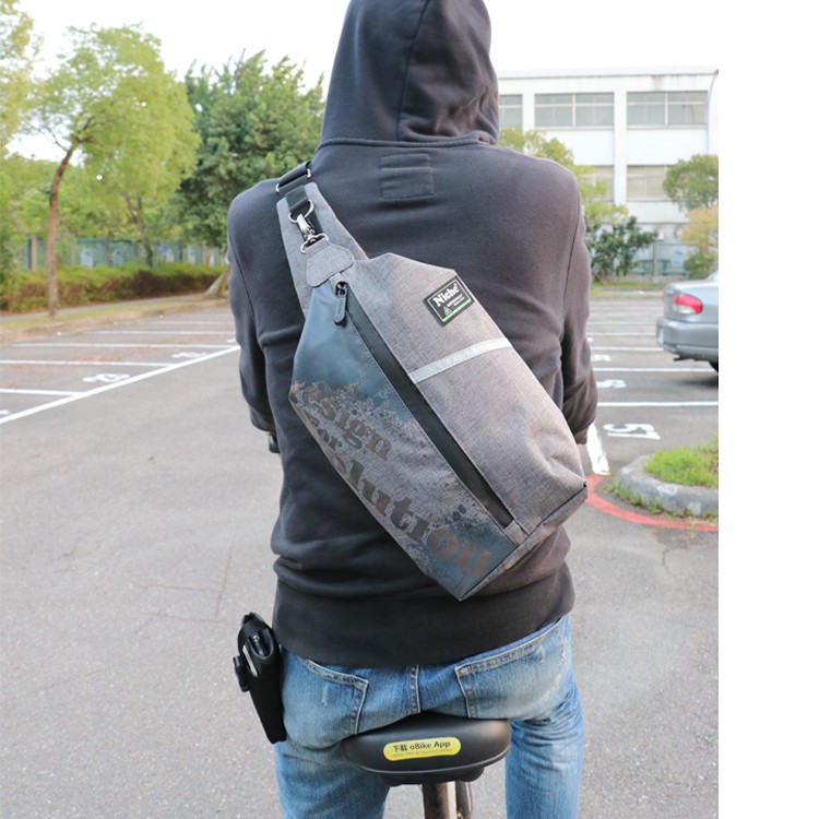 【Niche 樂奇】都市休閒風 立體單肩斜挎包 防水背包  N-5209 跨胸包, , large