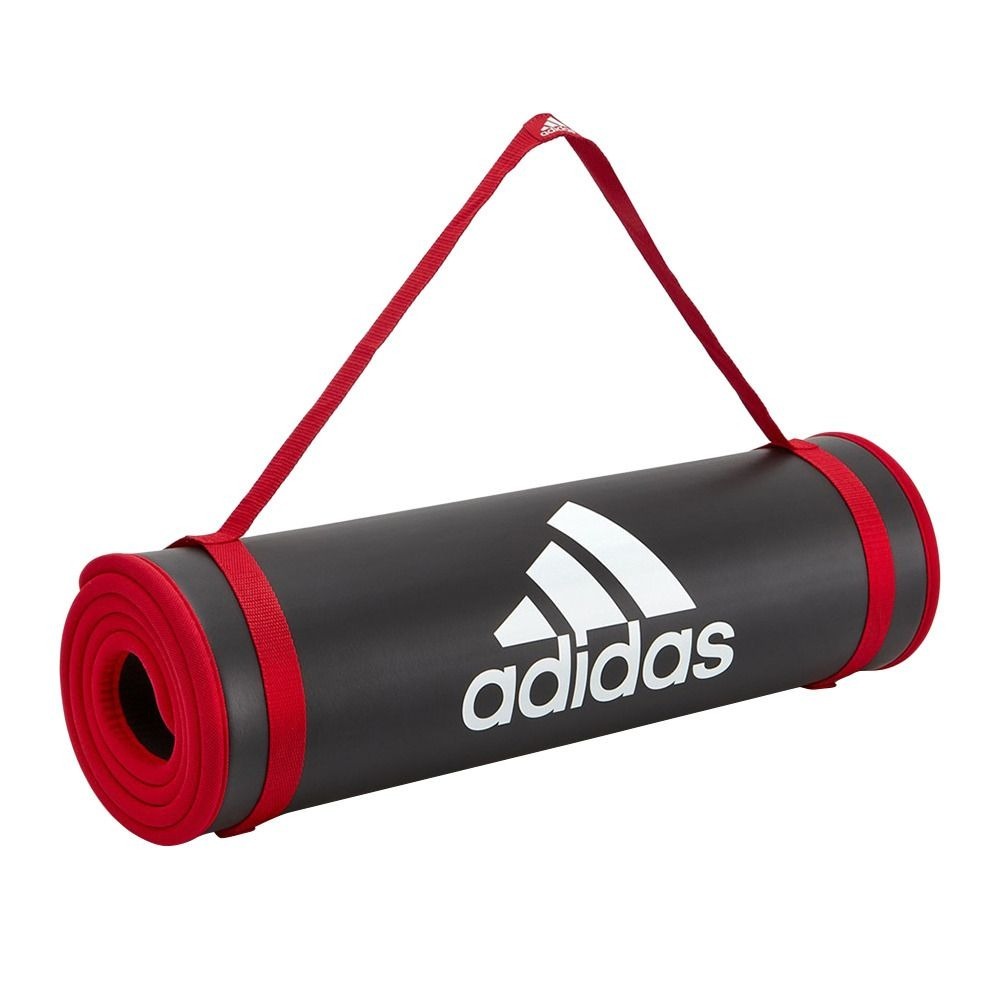 ADIDAS 專業加厚訓練運動墊 瑜珈墊 加厚瑜珈墊 運動瑜珈 專業瑜珈 ADMT-12235 【樂買網】, 黑紅框, large