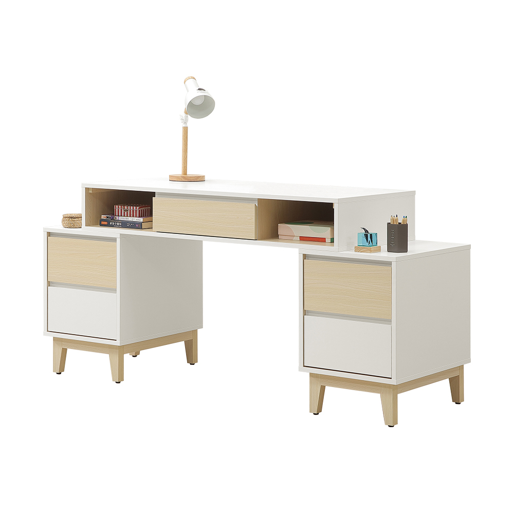 【唯熙傢俱】羅伊原木雙色4尺書桌, , large