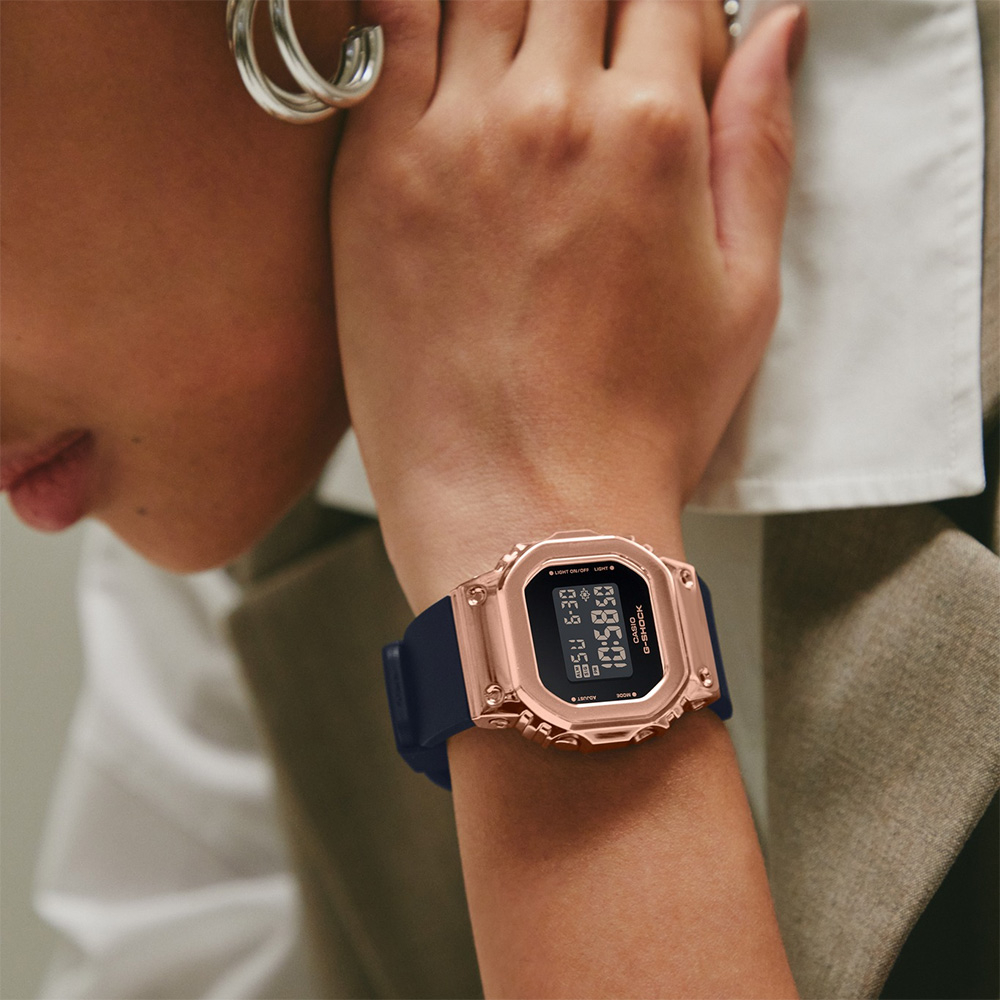 CASIO 卡西歐 G-SHOCK 經典5600系列金屬色手錶-玫瑰金 GM-S5600PG-1, , large