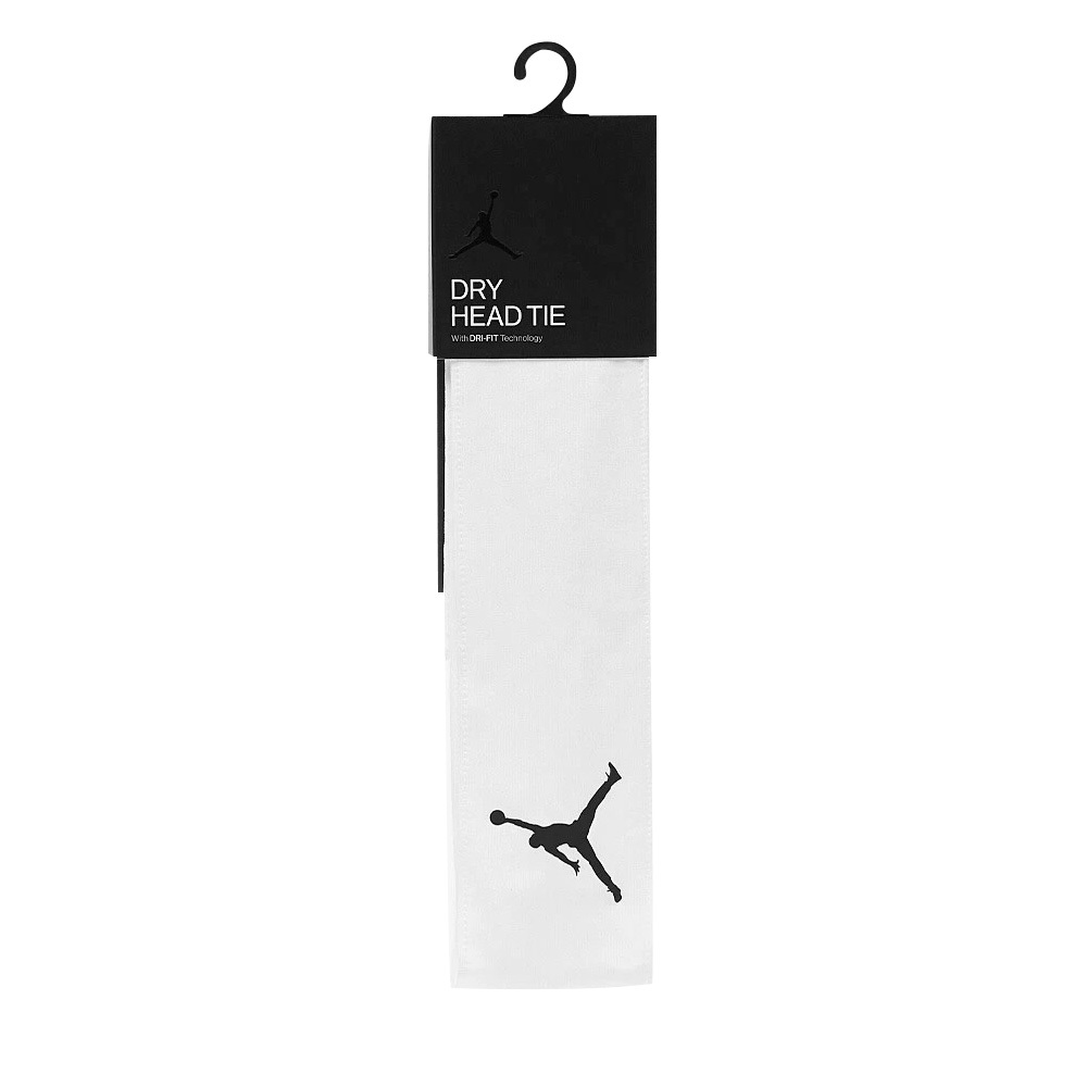 NIKE JORDAN DRI-FIT 單色綁帶式頭帶 運動頭帶 止汗髮帶 健身 跑步 運動 吸汗 乾爽 彈性 黑 白, , large