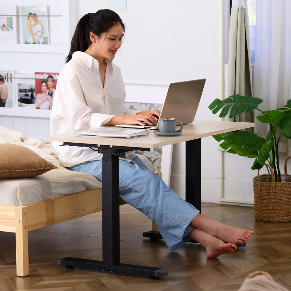 【KAKU健康生活】KA-4843 臺灣製造[自由配]小宅全能氣壓升降桌-矮桌 100x60cm 多色可選, , large