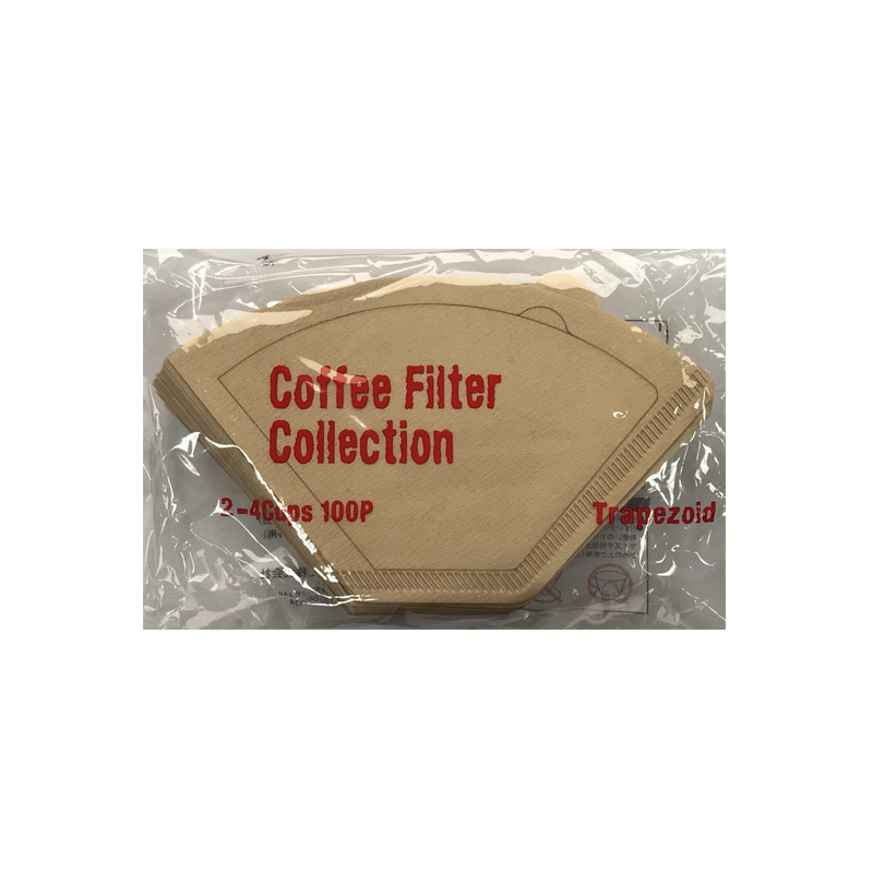 Japan-Made Basket Coffee Filters – Flat-Bottom, 2–4 Cup, 100 Count | Unbleached, Natural Paper, Eco-Friendly – JA-P-010-102, , large