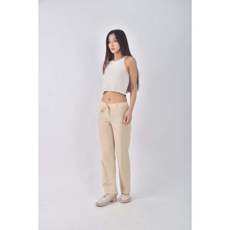 (L) mastina質感杏色長褲二手衣, , large