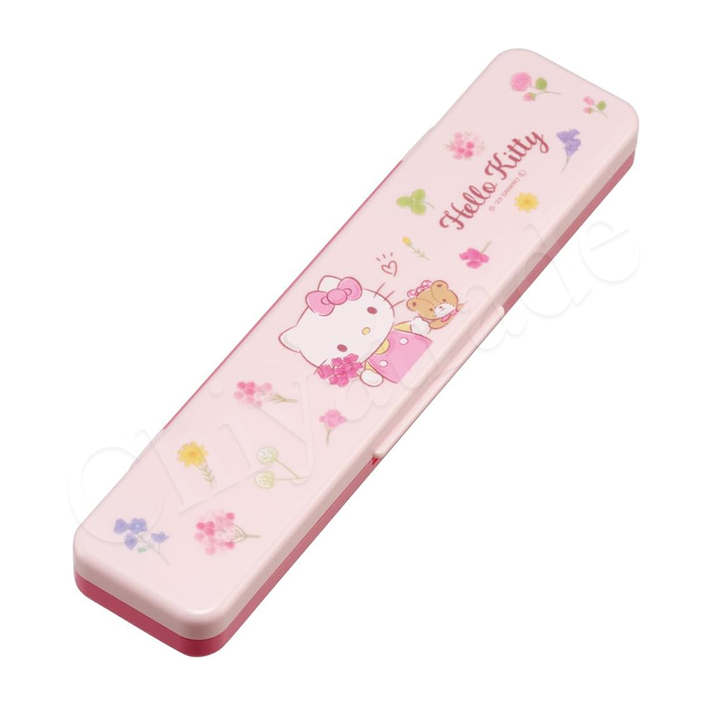 【百科良品】日本製 三麗鷗 凱蒂貓 酷洛米 美樂蒂 環保筷子+湯匙組 18CM(日本境內版), , large