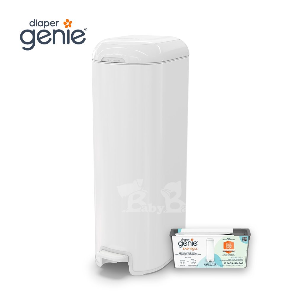 【倆寶貝精品館】加拿大Diaper Genie 不鏽鋼EZ雙重鎖臭尿布處理器 易撕袋型 (嬰兒尿布桶), , large