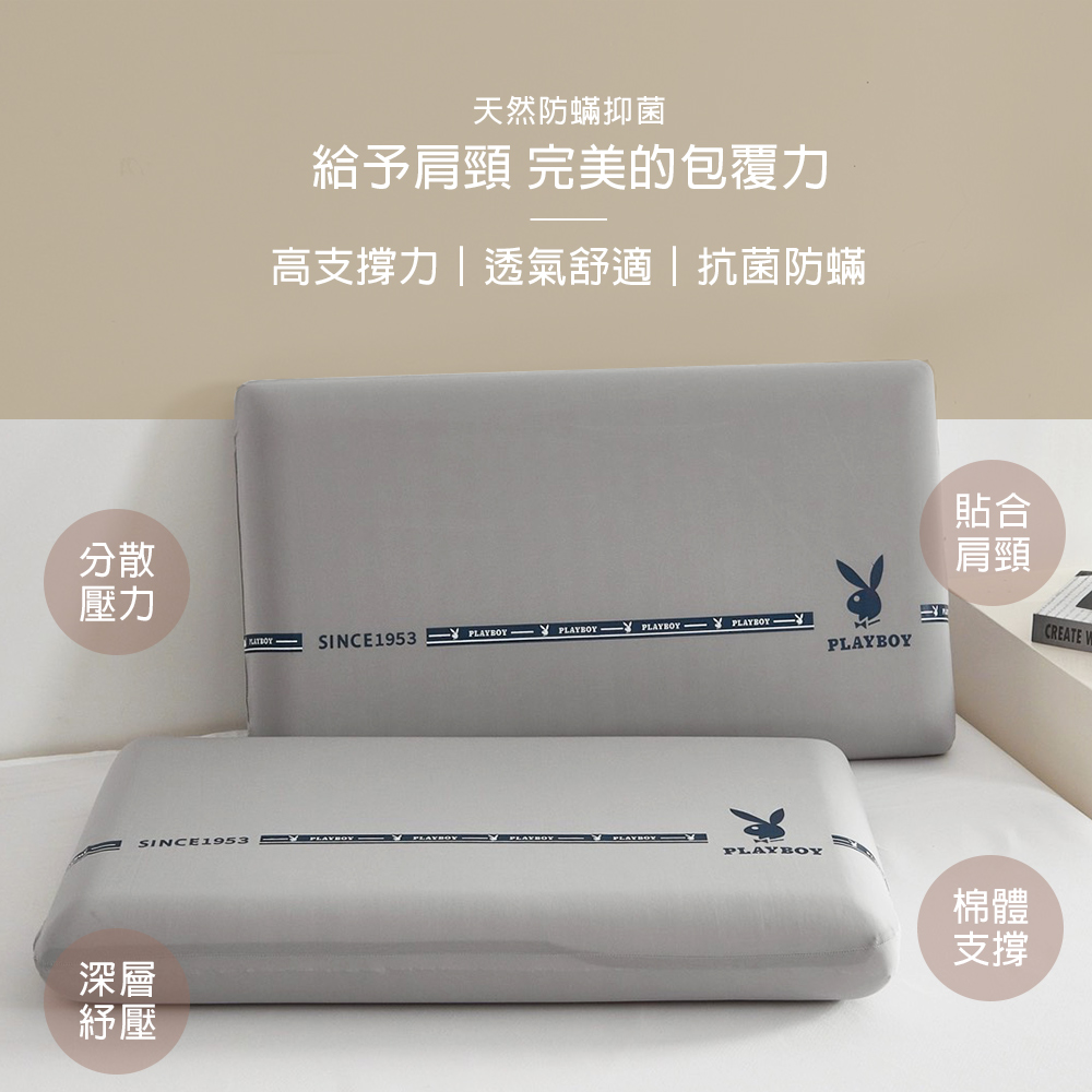 【PLAY BOY】零壓力涼感慢回彈記憶枕(止鼾枕/釋壓支撐/透氣好眠/太空記憶棉)藍色, 藍色, large