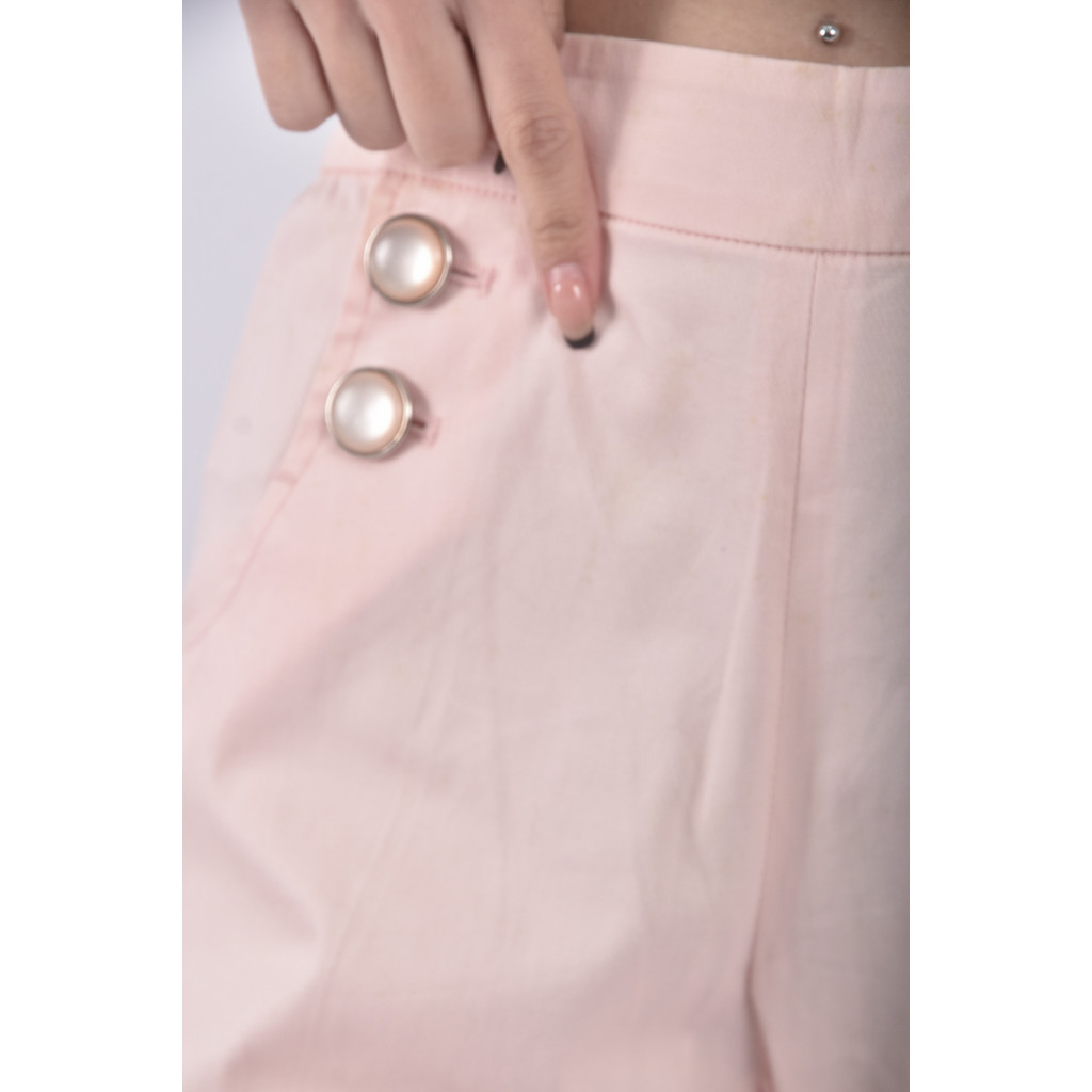 (L) ef de高腰質感棉質粉色長褲二手衣, , large