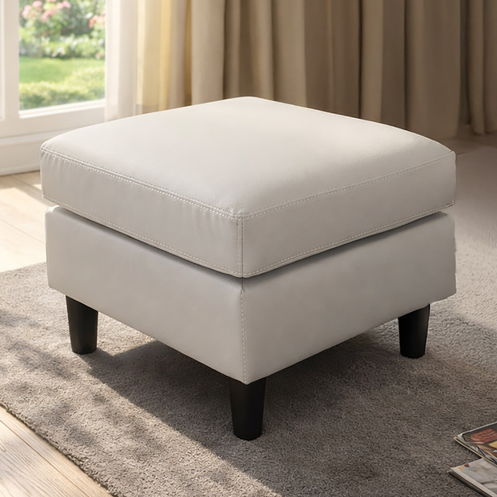 【Hampton 漢汀堡】哈特利皮面腳凳-卡其色, , large