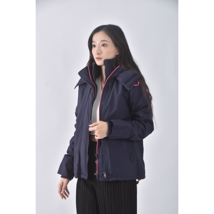 (S) 【國泰航空永續合作】superdry連帽藍色外套二手衣, , large