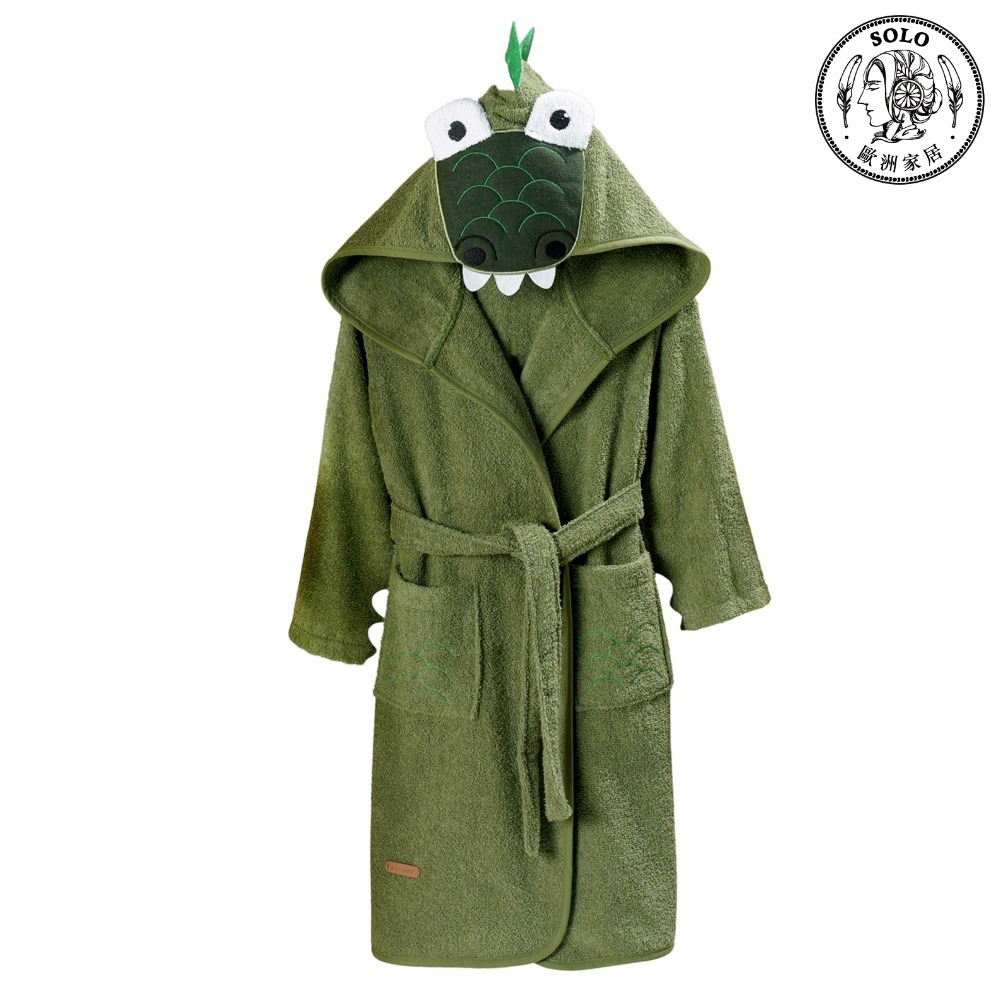 【SOLO Vintage】Bathrobe Crocodile Green S, , large