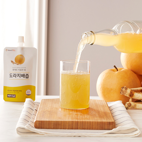 【韓國YEONDOOFARM妍杜農場】NFC 100% 水梨桔梗汁 10入/散裝 贈保溫(冷)便當手提袋, , large