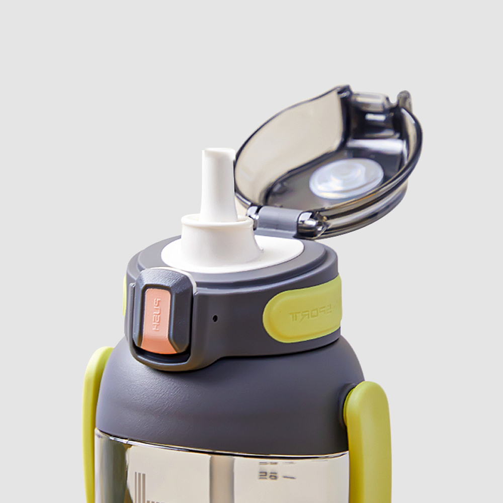 【TKK】美國進口Tritan 獵鷹 手提+背帶 直飲大容量 運動水壺1200ML(附背帶)-青海藍, , large