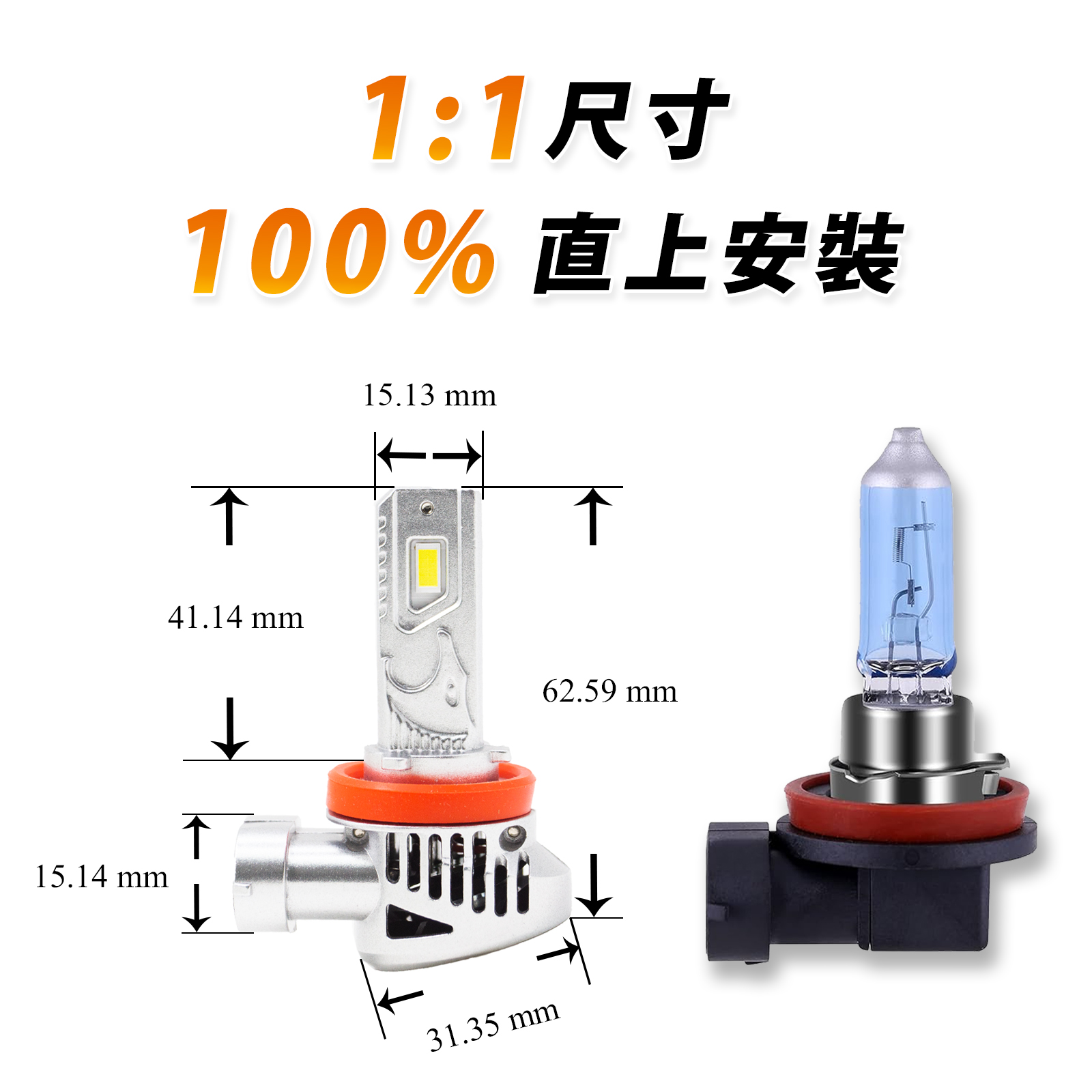 [PA LED] U723｜白光 LED 大燈 霧燈 遠燈, , large