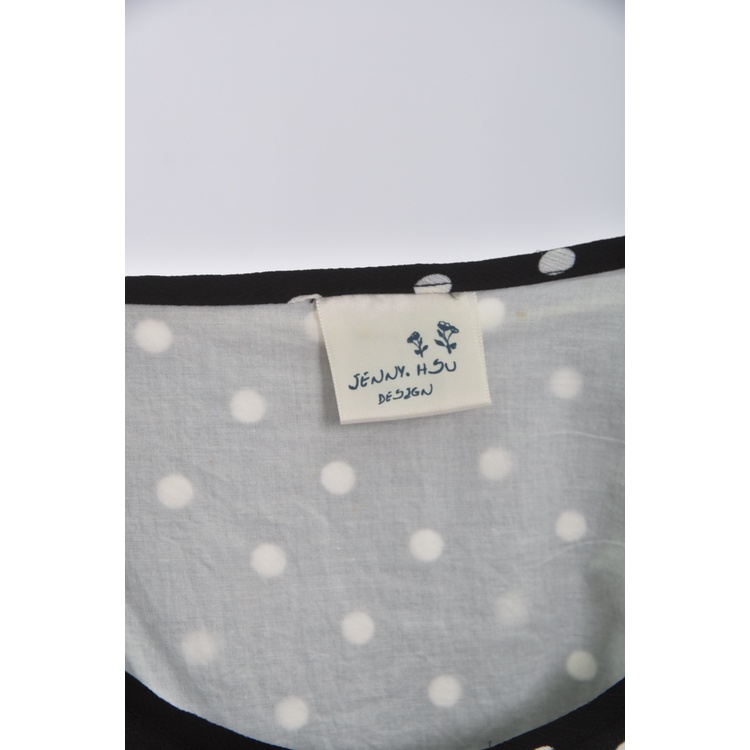 (S) jenny hsu假兩件黑色上衣二手衣, , large