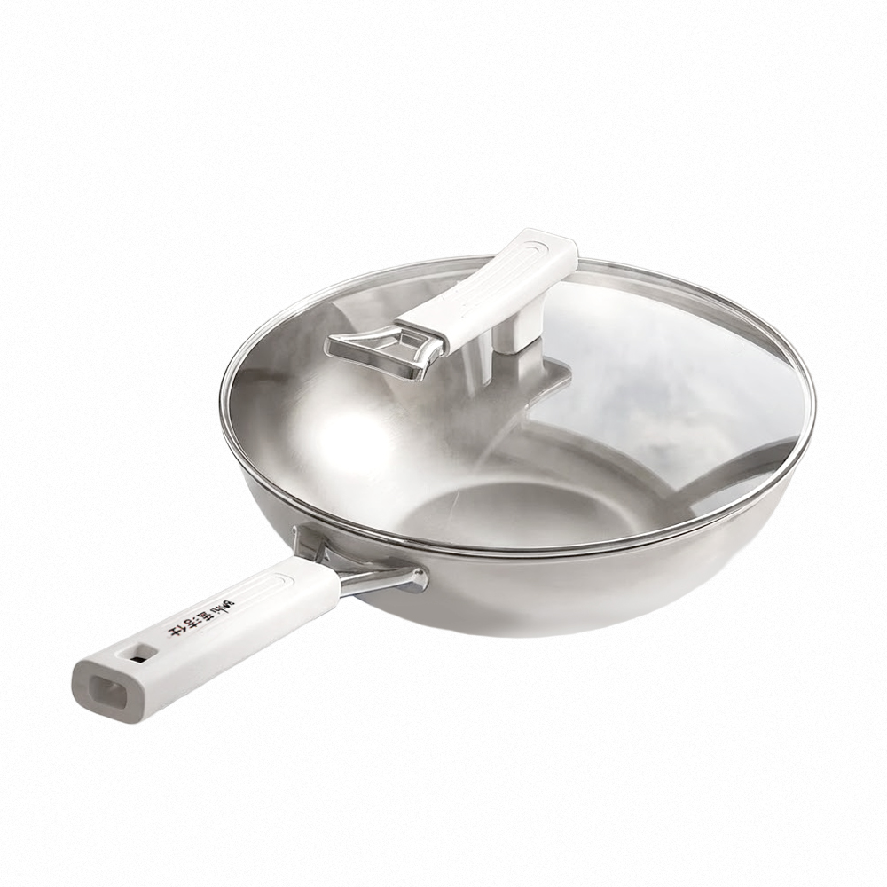 【上手家居】輕量鈦陶瓷不沾鍋 34cm 白色(鍋子不沾鍋/不沾鍋炒鍋/深炒鍋/不沾炒鍋), , large