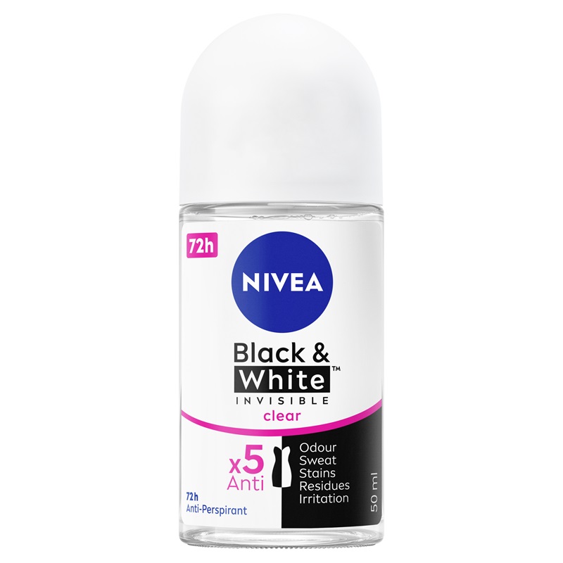 NIVEA BLACKWHITE INVISIBLE CLEAR ROLLON, , large