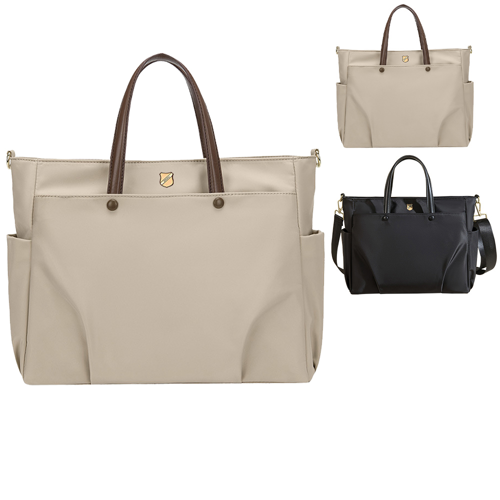 SPRING-尼龍肩背包大方包商務通勤手提包大容量電腦包輕旅行斜背包-多色, , large