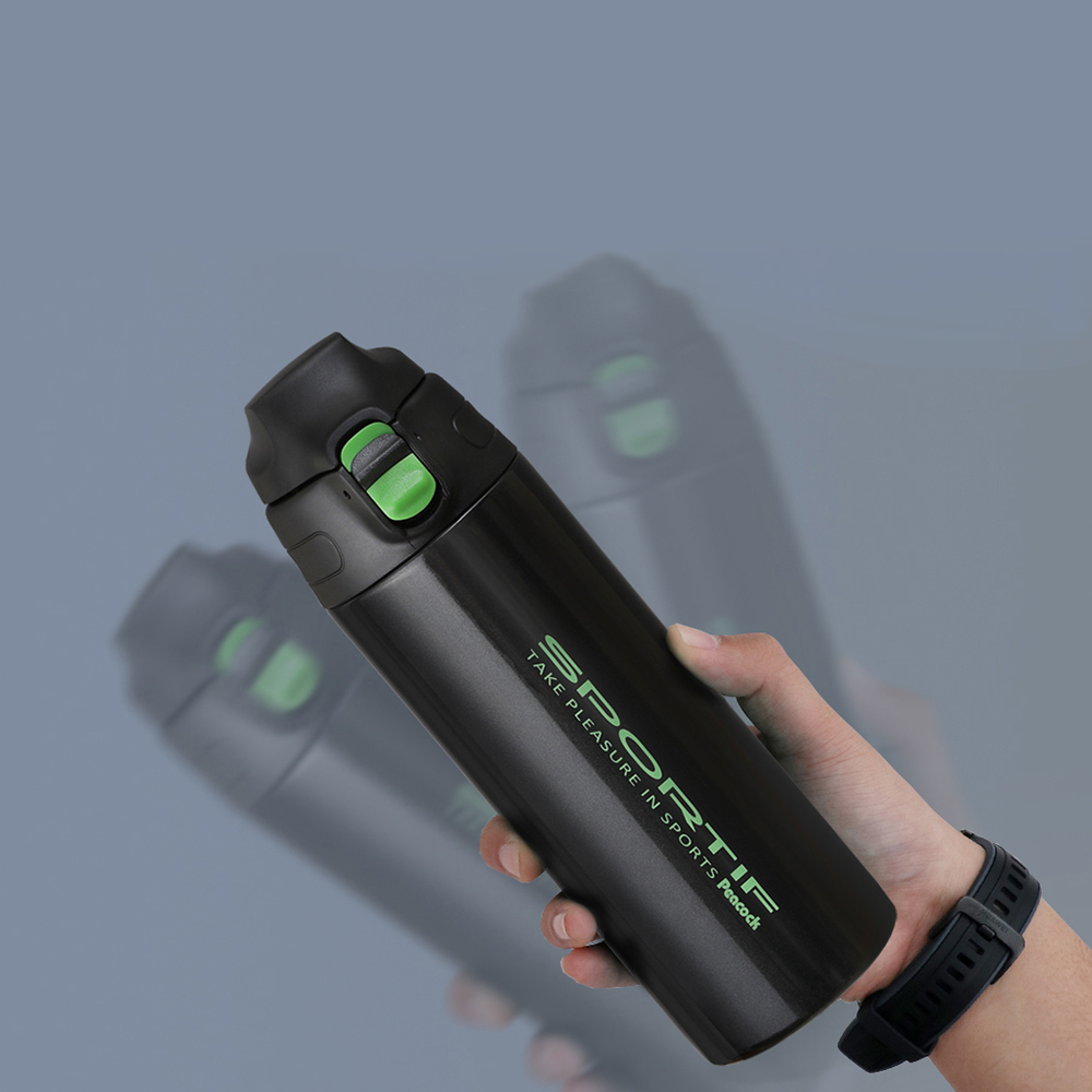 【日本孔雀Peacock】運動暢快直飲不鏽鋼保冷專用保溫杯550ML(直飲口設計)-桃紅, , large