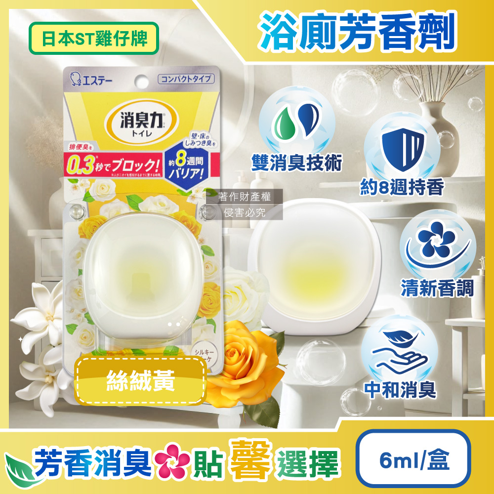 ST Toilet Air Freshener 6ml Yellow, , large