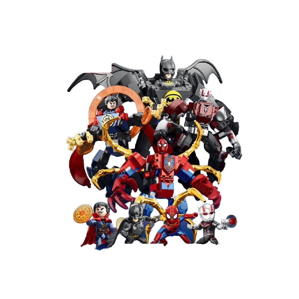  [Brick Republic]Wangao WG288030 Iron Mecha Hero &ndash; Set of 4 (Educational Building Blocks), , large