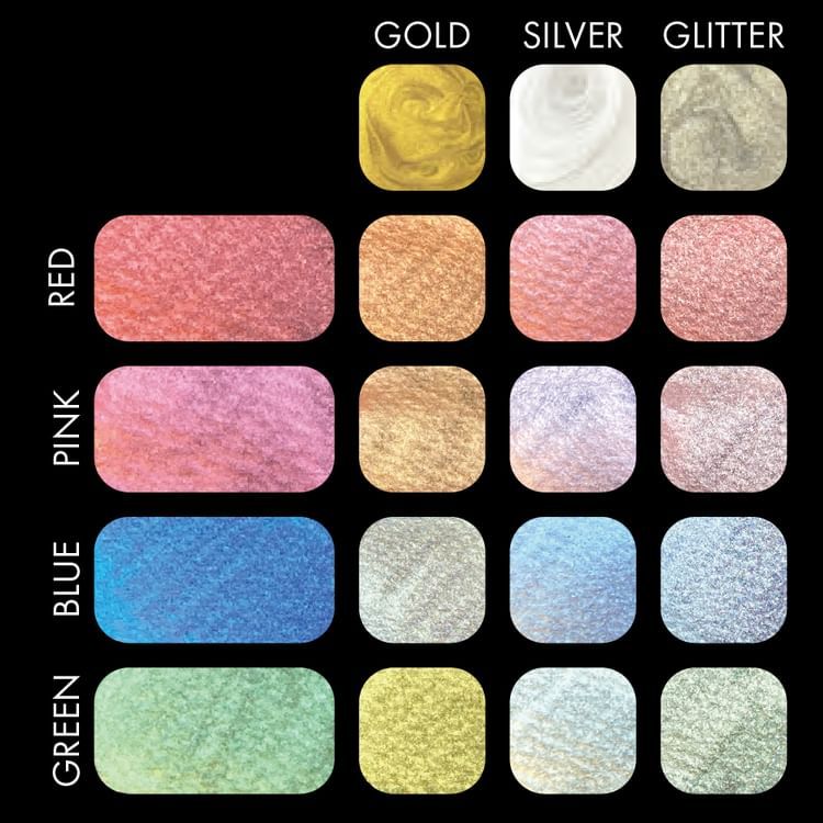 *需預訂 Kuretake 日本吳竹 ink-café 閃光素 20ML 綠色/藍色/紅色/粉紅色 (ECF063)紅色, , large