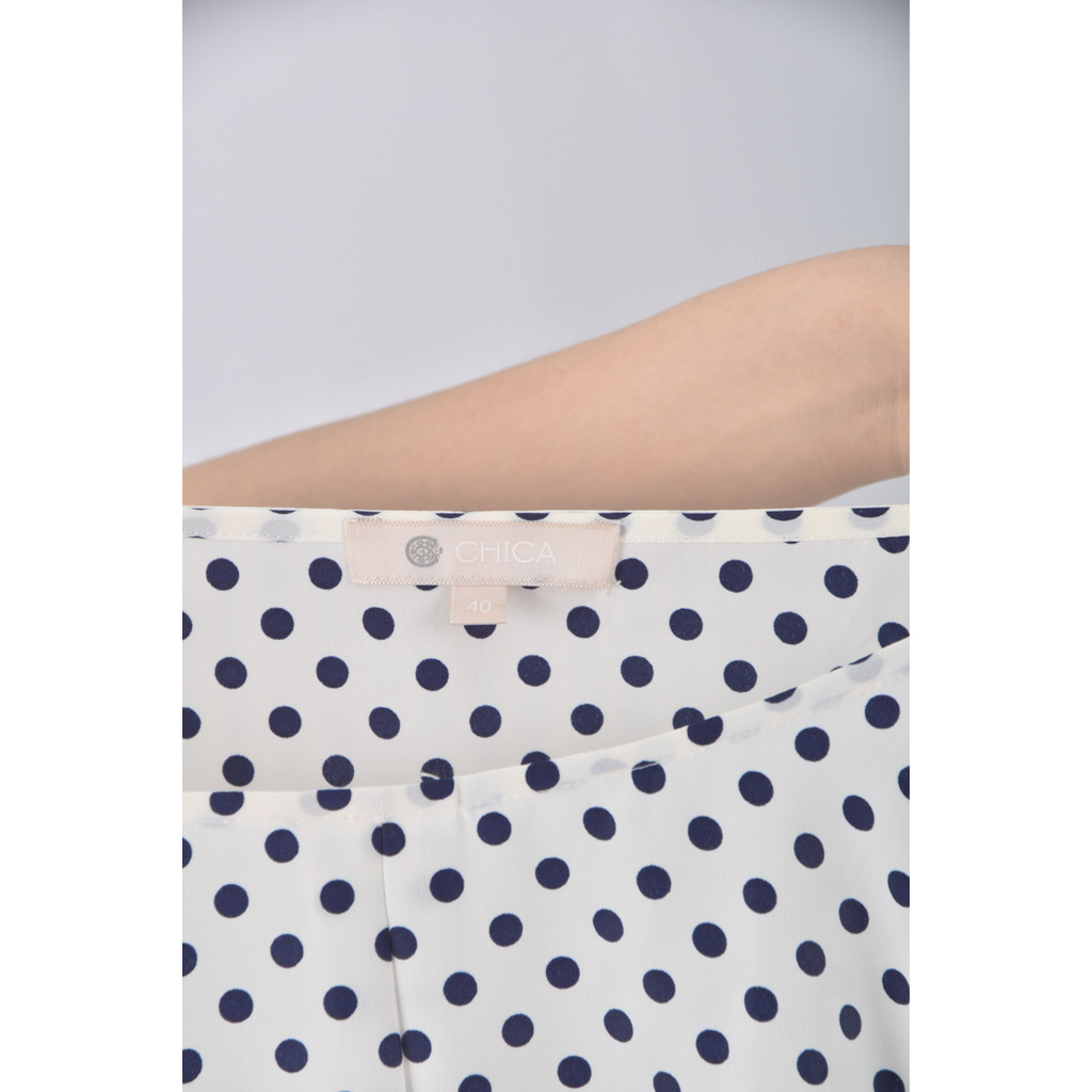 (M) chica點點藍色洋裝二手衣, , large