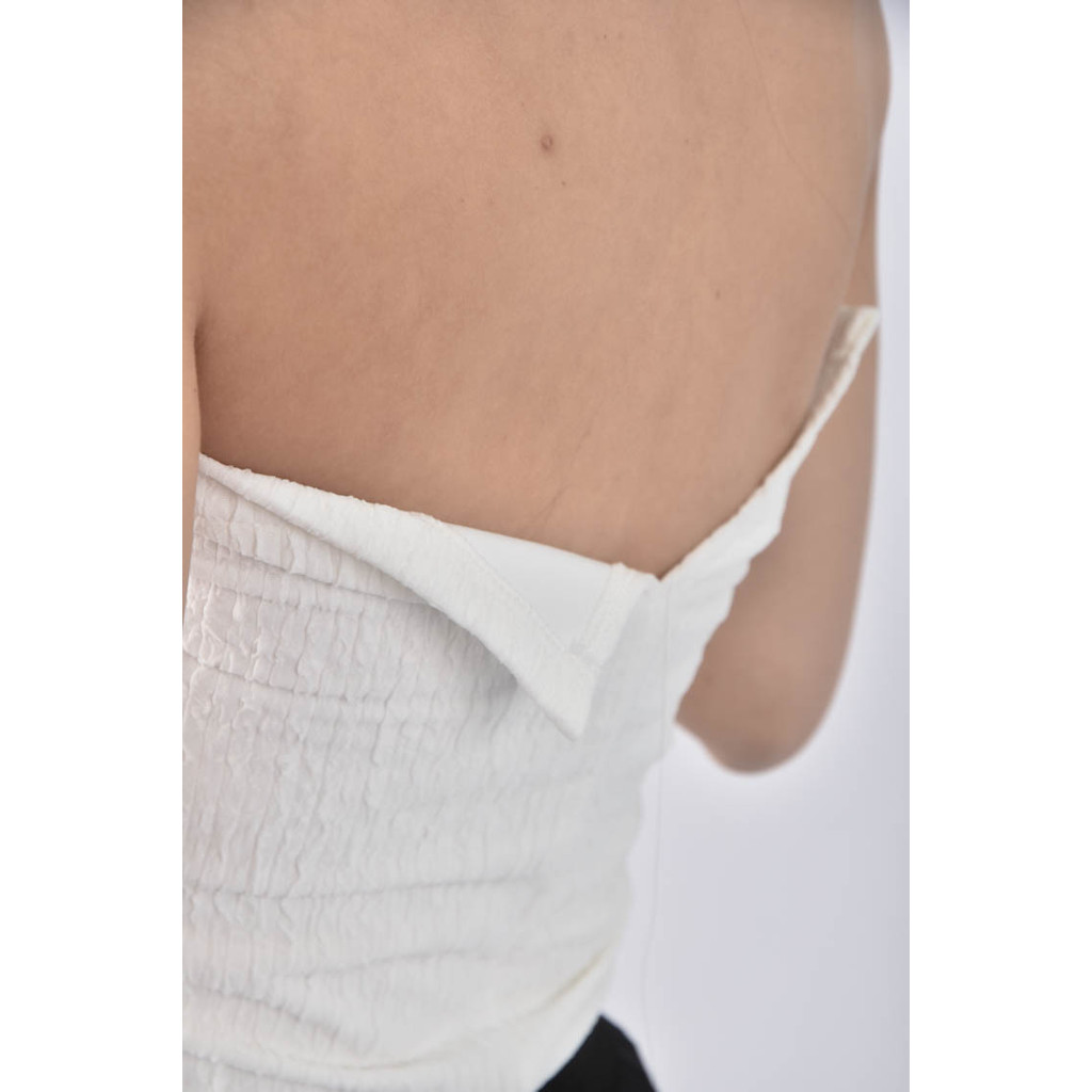 (S) 質感掛脖白色上衣二手衣, , large