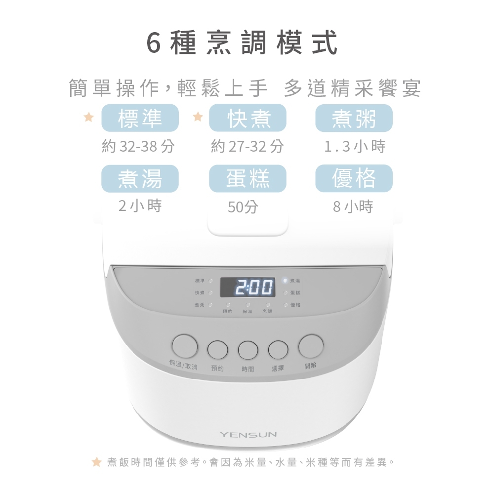 元山 6人份 微電腦電子鍋 YS-5062RCM, , large