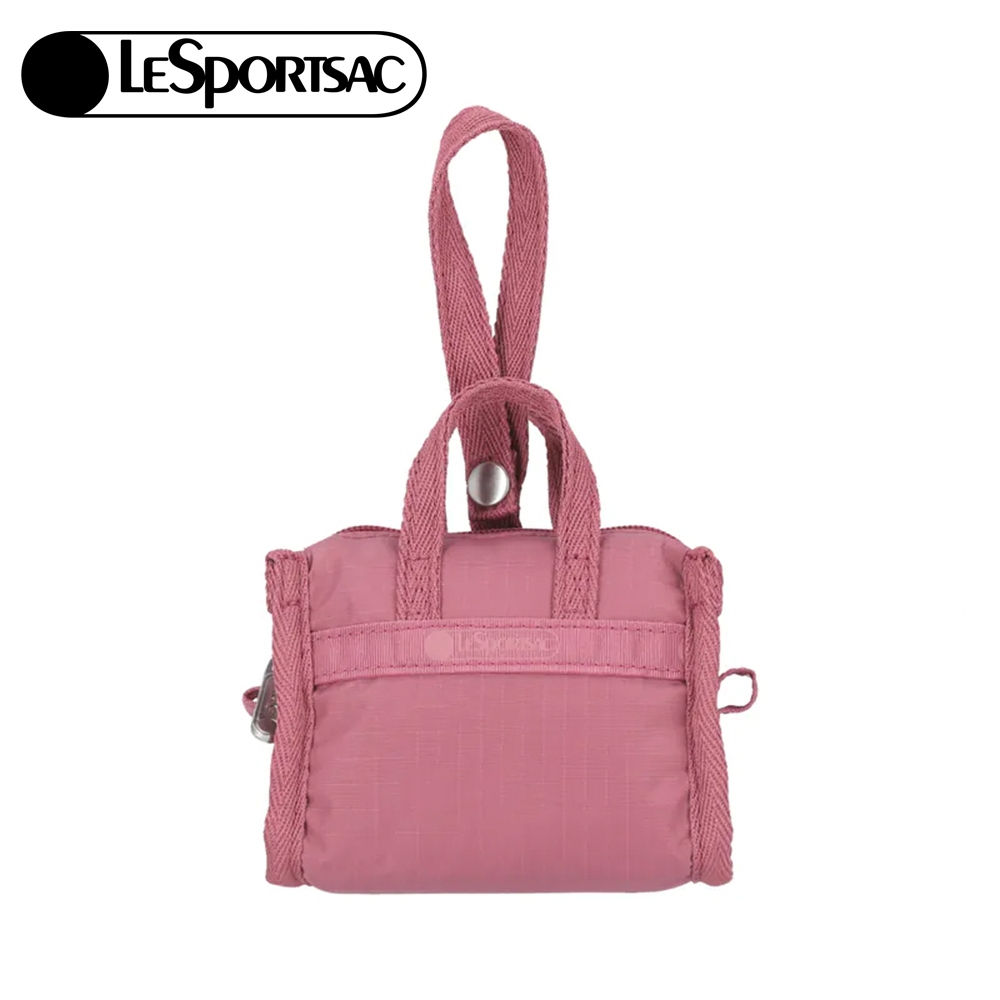 |快速出貨|Lesportsac Micro Weekender Charm 小吊掛飾零錢包 送禮-柔霧莓紫, , large