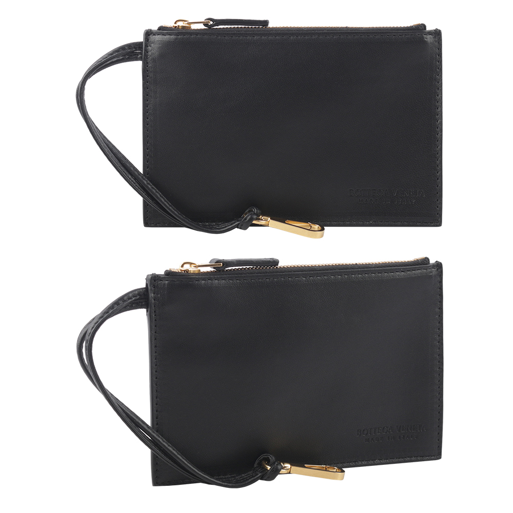 BOTTEGA VENETA Candy Arco 大格小羊皮編織迷你二用包/黑色, , large
