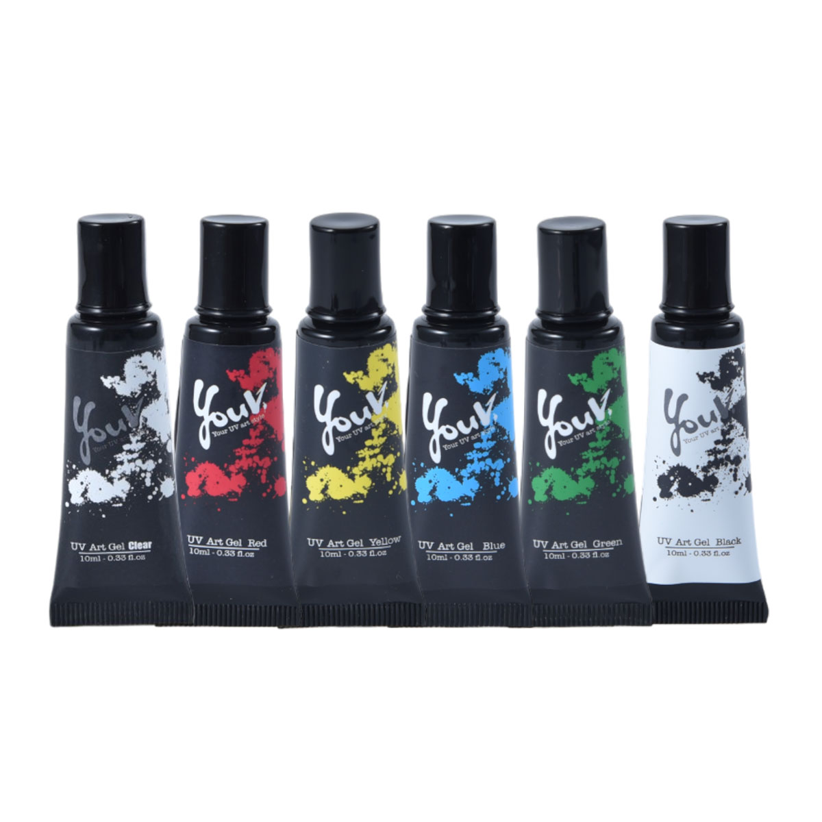 UV彩繪膠-10ml 六色套組, , large
