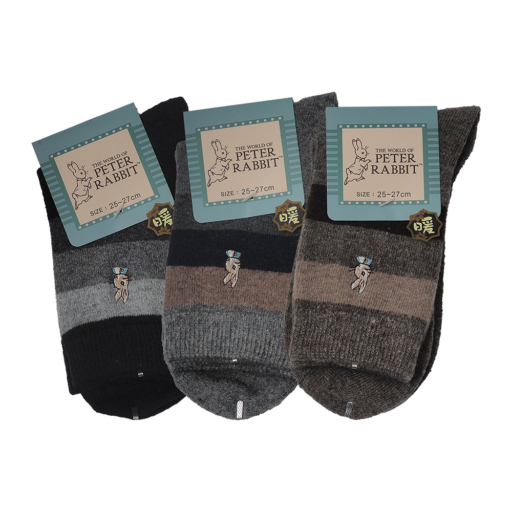 比得兔精鏽兔羊毛男襪-12雙, , large