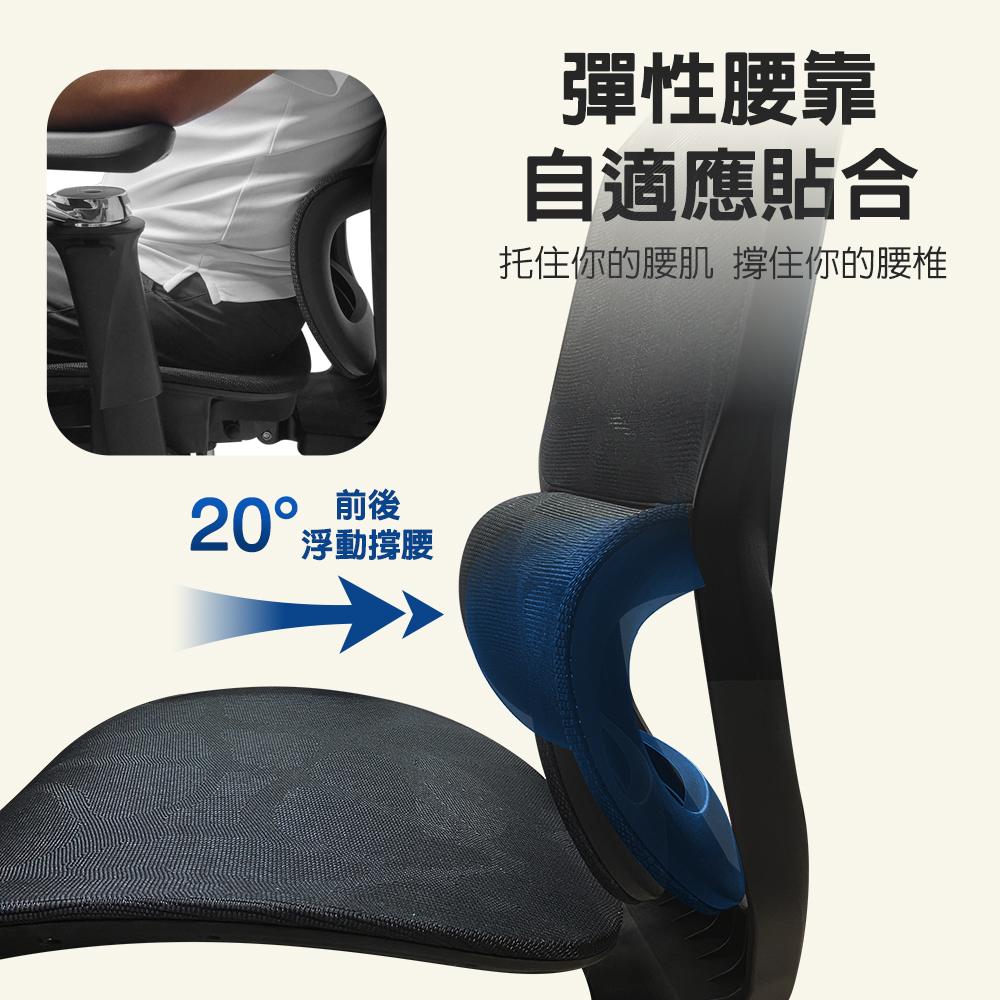 【G+居家】免組裝 人體工學8D萬向軟扶手電腦椅-黑色-鋁合金腳架-大平腳(2吋炫風水晶黑(有飾蓋)), , large